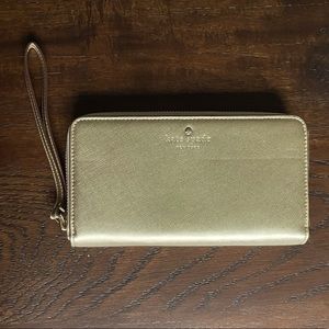 Kate Spade Wristlet - Champagne Gold